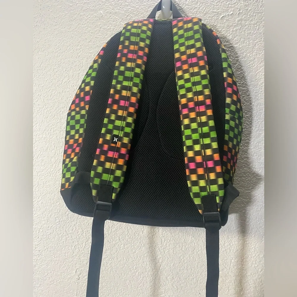 Hurley Kids Checkered Neon Backpack shark bite